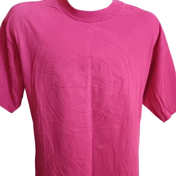 Vintage T-Shirt Large Strategic Air Command Museum Embossed Boss Textiles 1990's - Picture 1 of 6